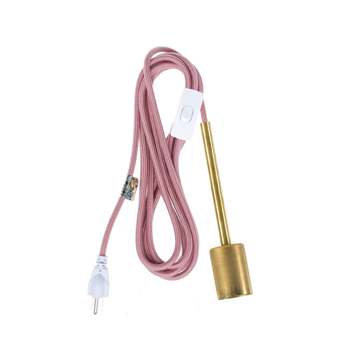 Pendulum Chroma Plug-In Cord Set Brass / Cameo Pink