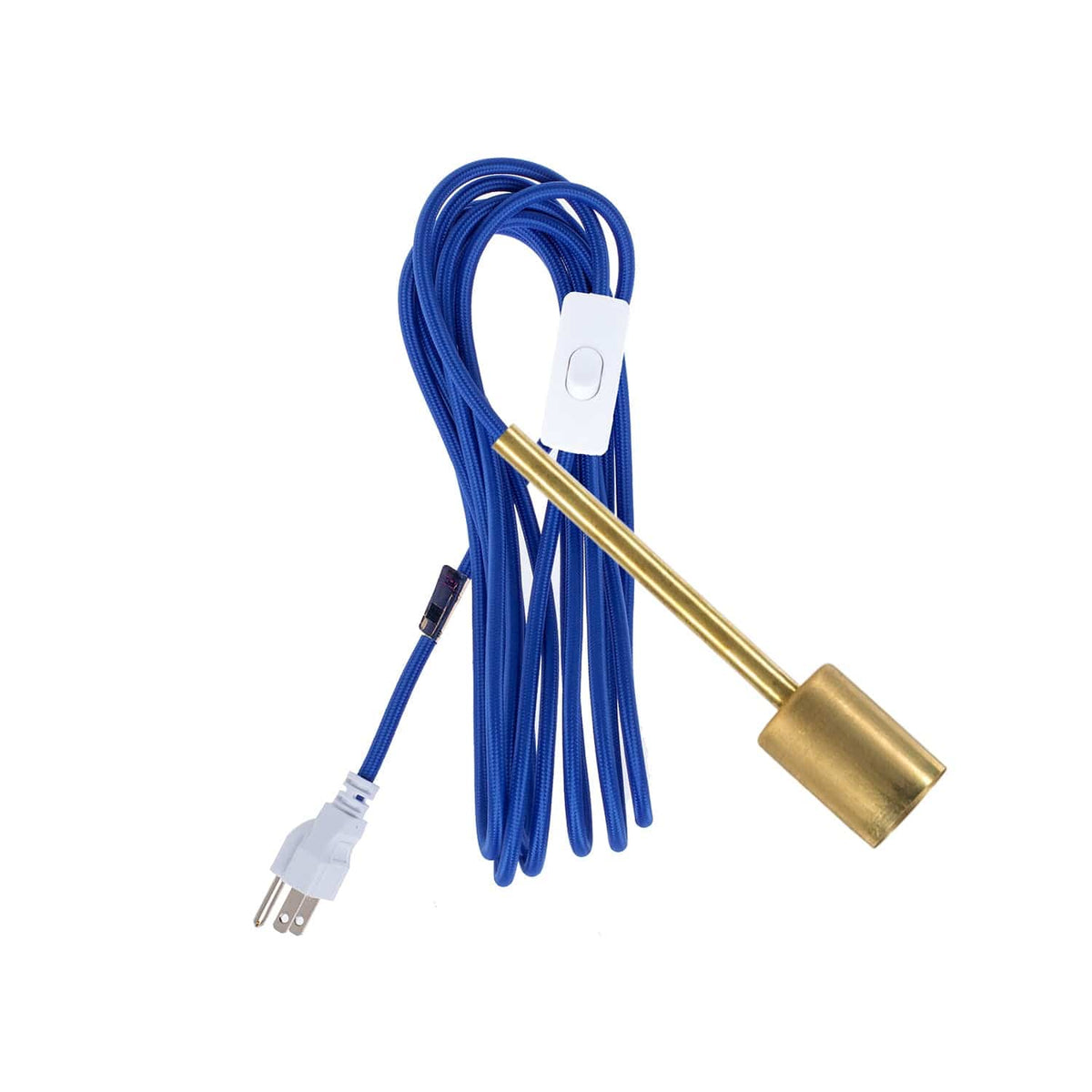 Pendulum Chroma Plug-In Cord Set Brass / Cobalt Blue