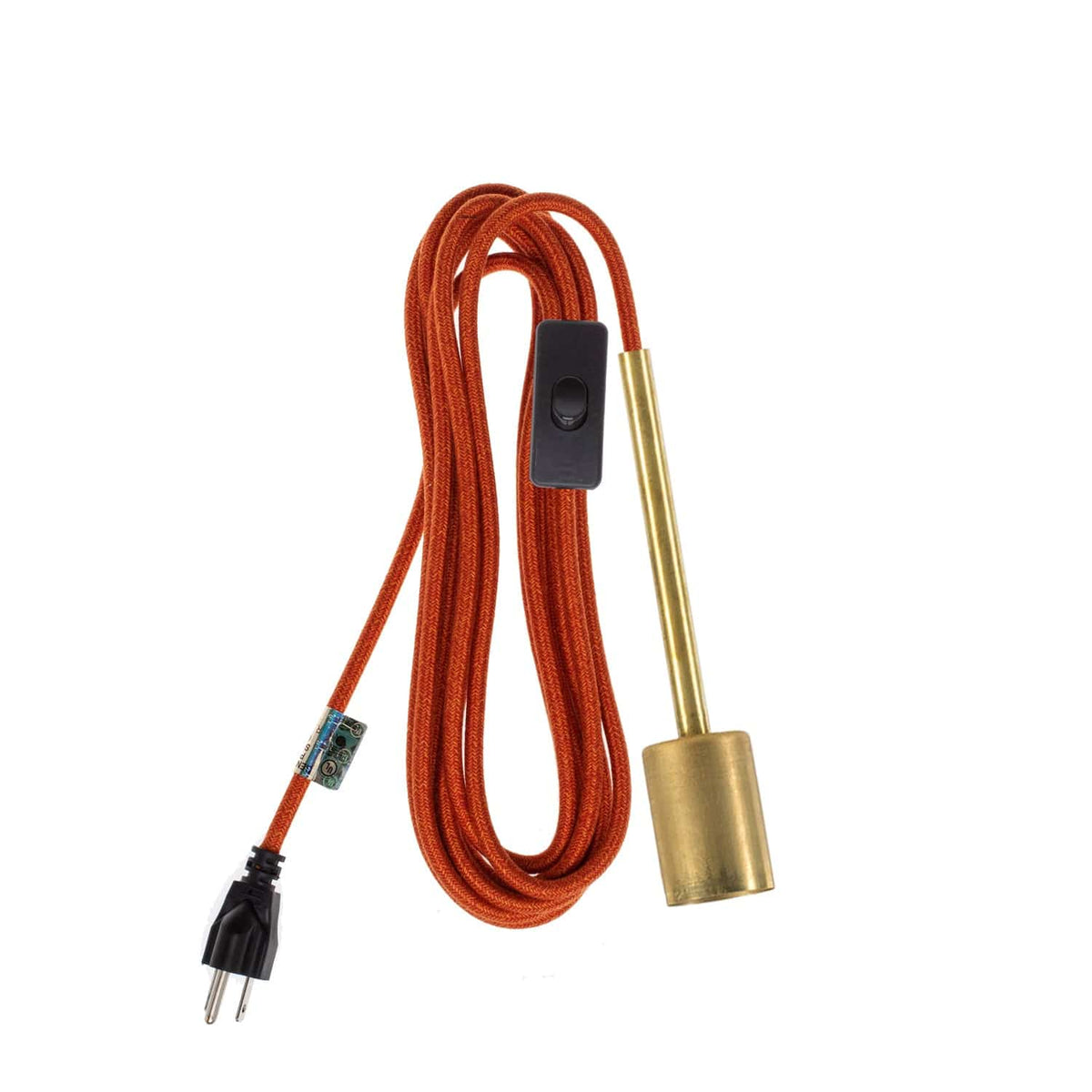 Pendulum Chroma Plug-In Cord Set Brass / Mod Orange Mini Tweed (Cotton Blend)