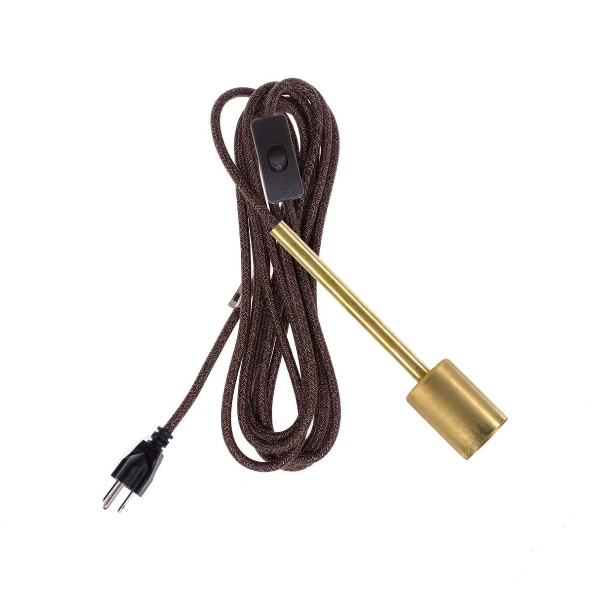 Pendulum Chroma Plug-In Cord Set Brass / Stout Mini Tweed (Cotton Blend)