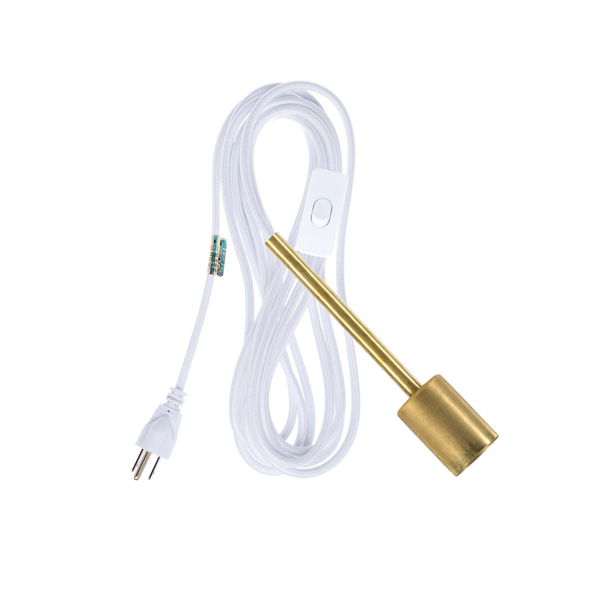 Pendulum Chroma Plug-In Cord Set Brass / White