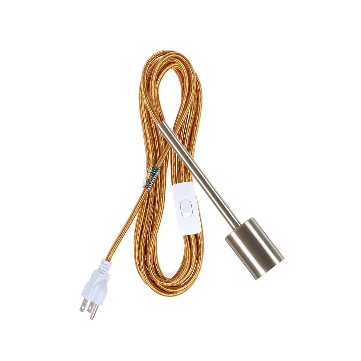 Pendulum Chroma Plug-In Cord Set Brushed Nickel / Brass