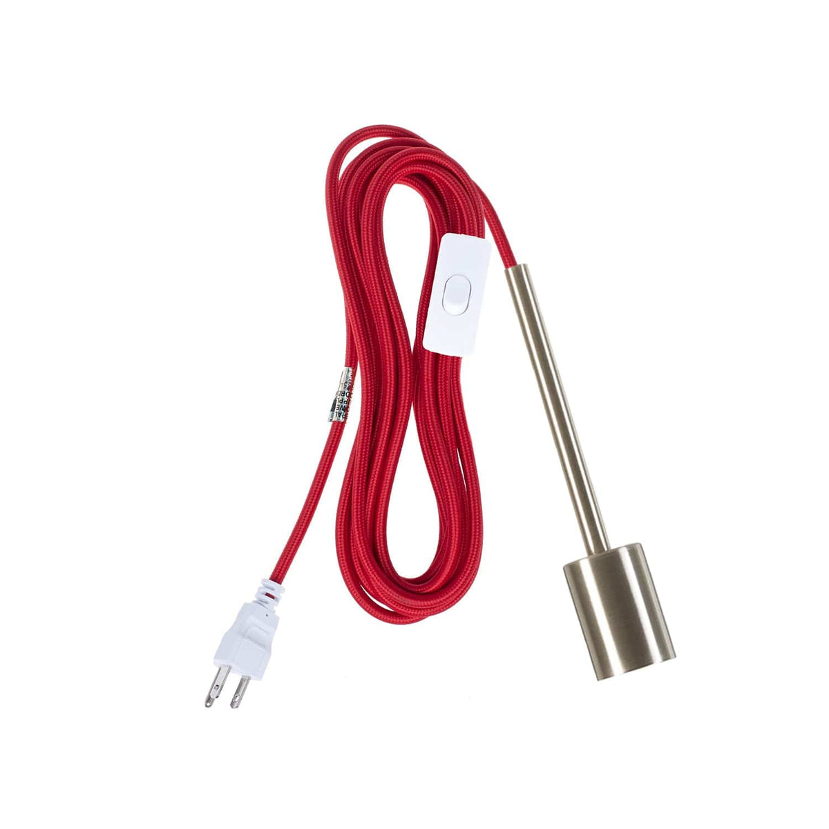 Pendulum Chroma Plug-In Cord Set Brushed Nickel / Cardinal