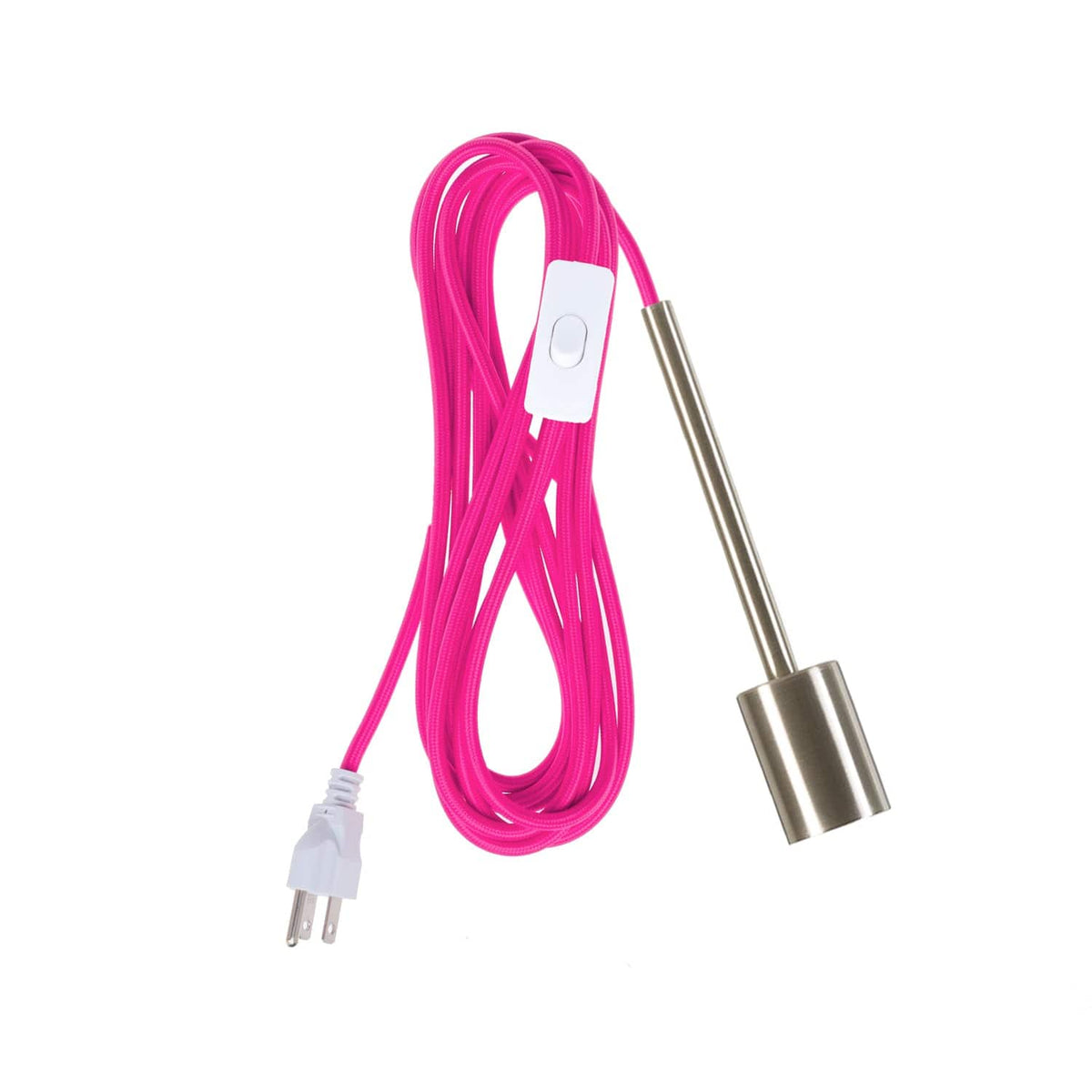 Pendulum Chroma Plug-In Cord Set Brushed Nickel / Hot Pink