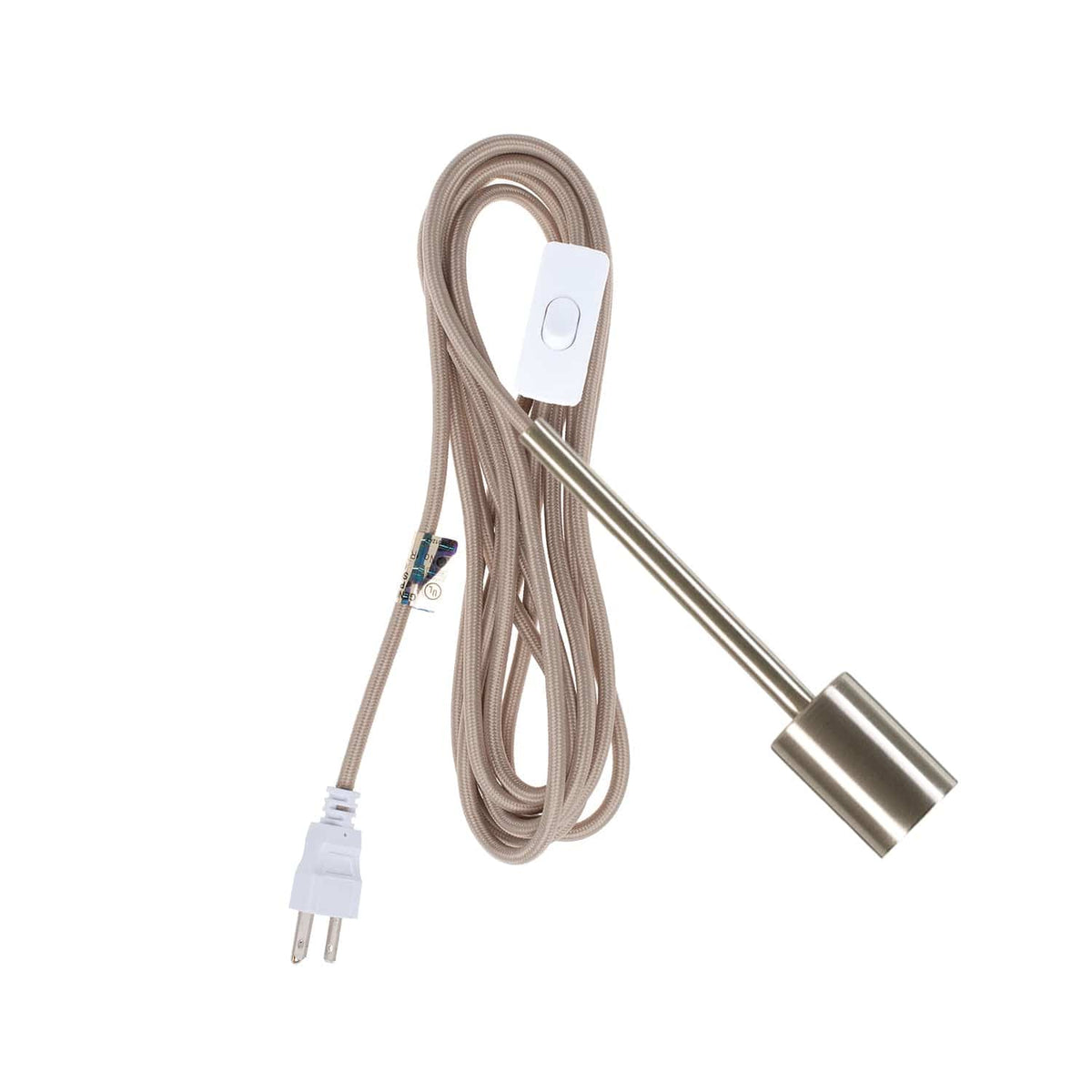 Pendulum Chroma Plug-In Cord Set Brushed Nickel / Khaki