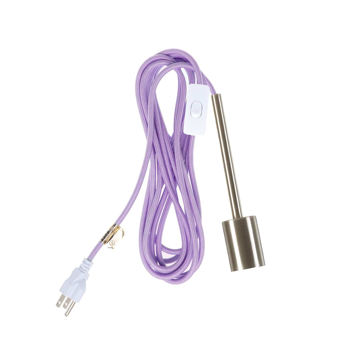 Pendulum Chroma Plug-In Cord Set Brushed Nickel / Lilac