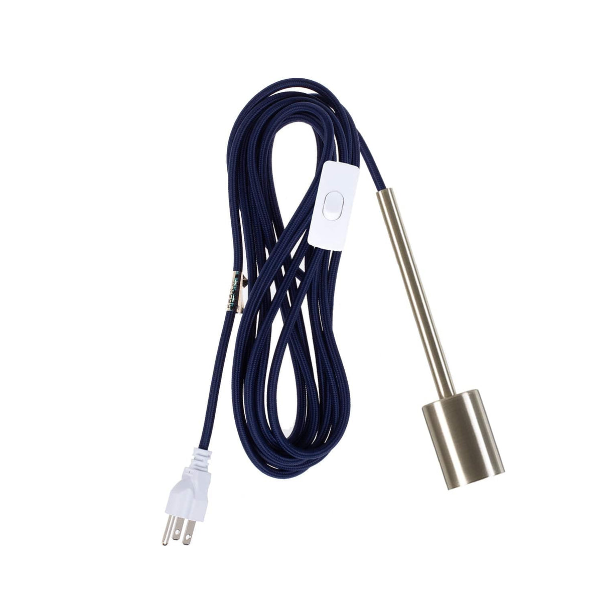 Pendulum Chroma Plug-In Cord Set Brushed Nickel / Navy