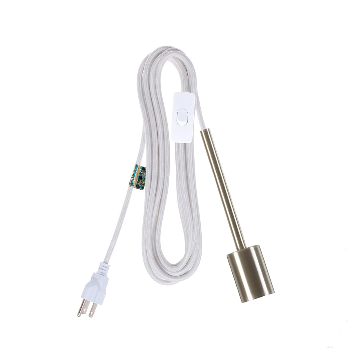 Pendulum Chroma Plug-In Cord Set Brushed Nickel / Off White