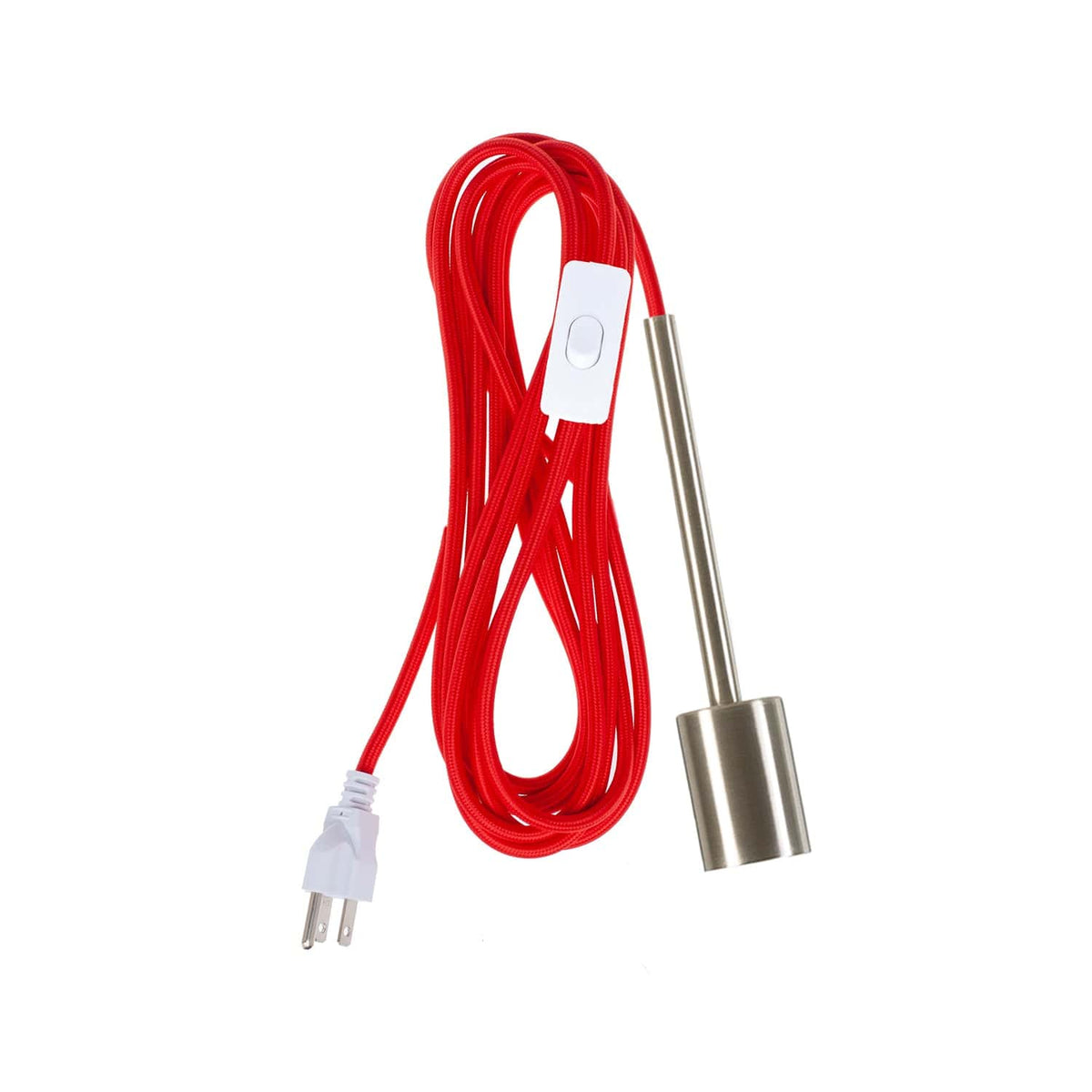 Pendulum Chroma Plug-In Cord Set Brushed Nickel / Red