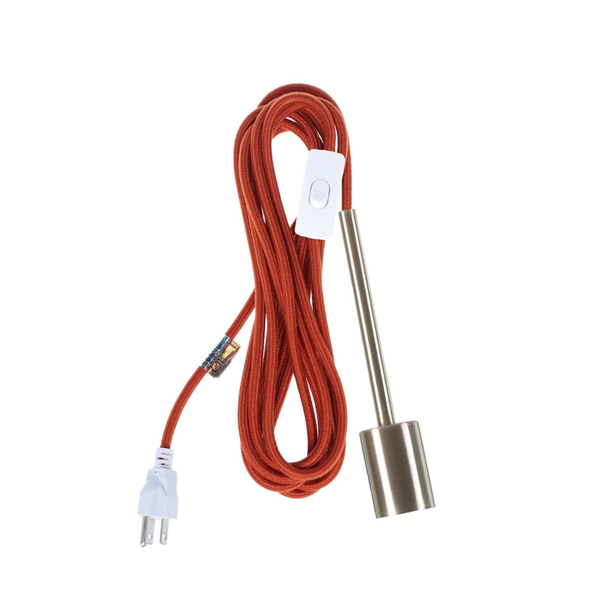 Pendulum Chroma Plug-In Cord Set Brushed Nickel / Rust