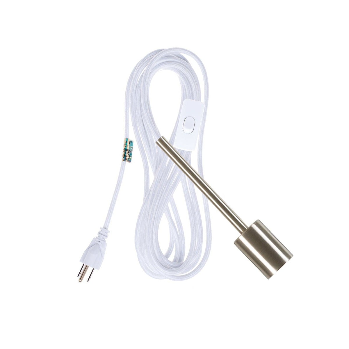 Pendulum Chroma Plug-In Cord Set Brushed Nickel / White