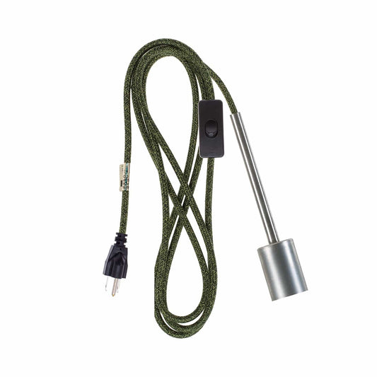 Pendulum Raw Metal Chroma Plug-In Cord Set Avocado Mini Tweed (Cotton Blend)