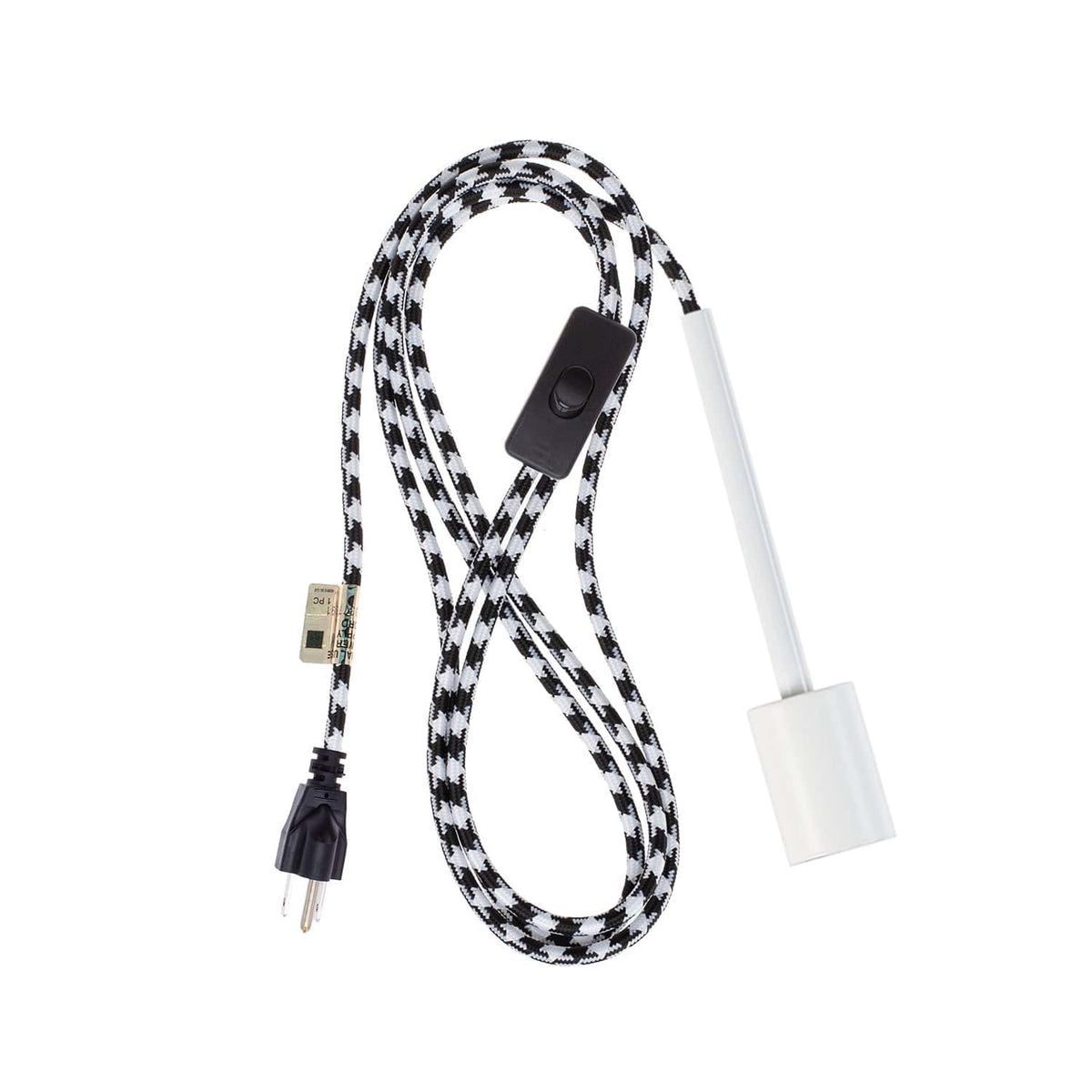 Pendulum Chroma Plug-In Cord Set White / Black and White Houndstooth