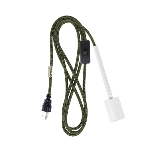 Pendulum White Chroma Plug-In Cord Set Avocado Mini Tweed (Cotton Blend)