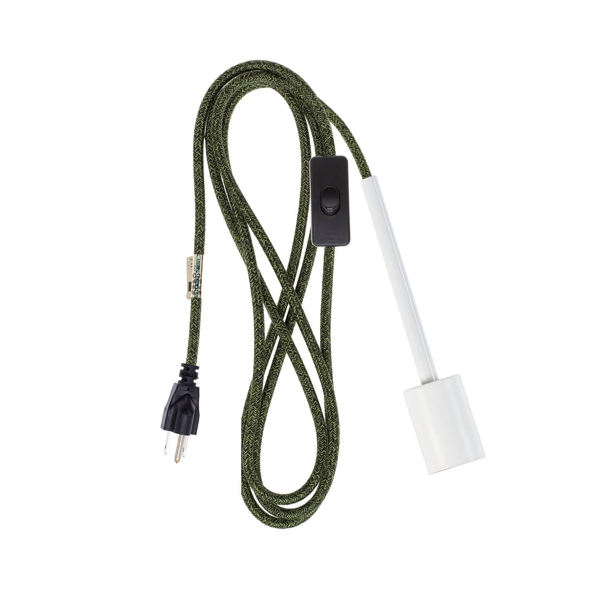 Pendulum Chroma Plug-In Cord Set White / Avocado Mini Tweed (Cotton Blend)