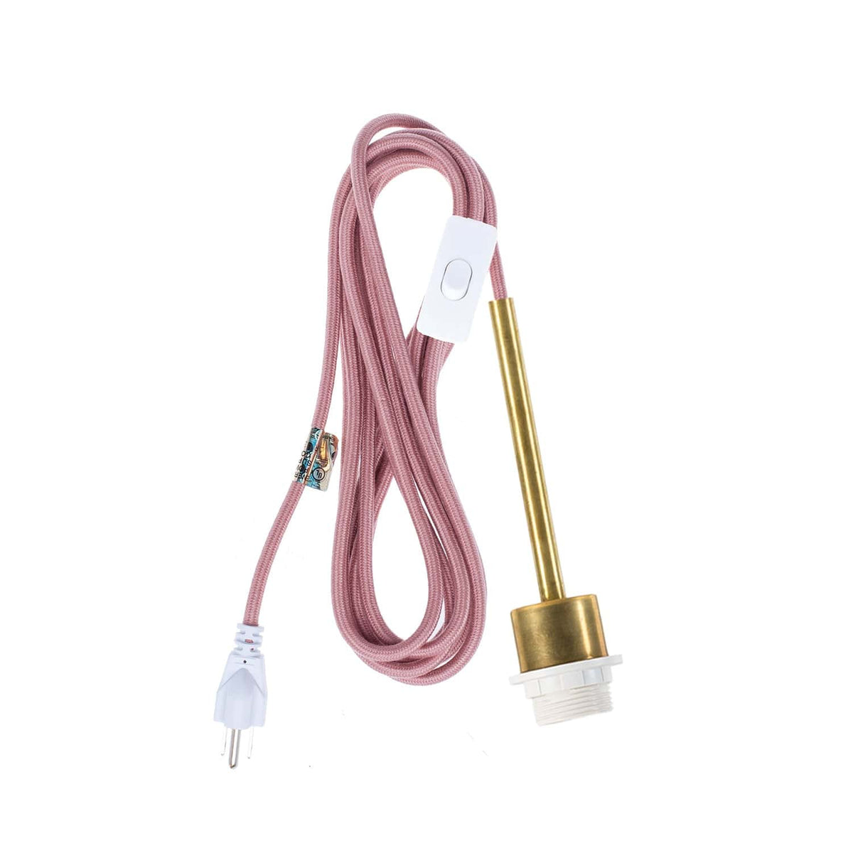 Pendulum Shade Ready Chroma Plug-In Cord Set Brass / Cameo Pink