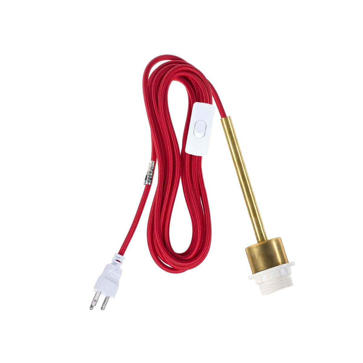 Pendulum Shade Ready Chroma Plug-In Cord Set Brass / Cardinal