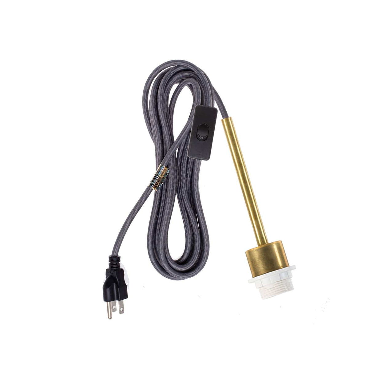 Pendulum Shade Ready Chroma Plug-In Cord Set Brass / Gray