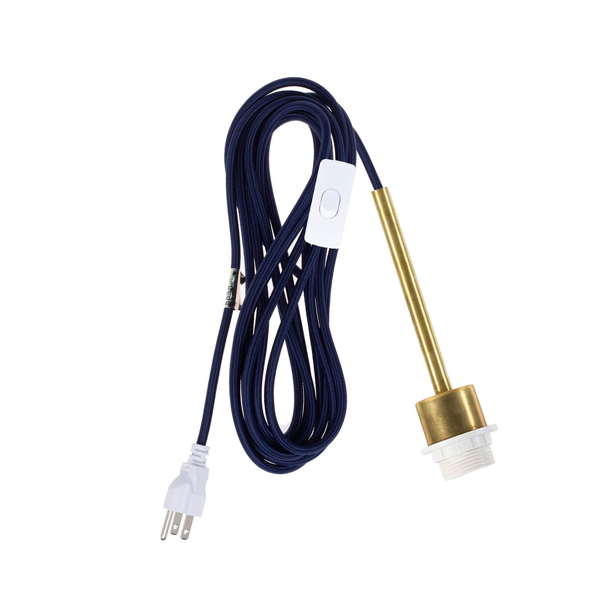 Pendulum Shade Ready Chroma Plug-In Cord Set Brass / Navy