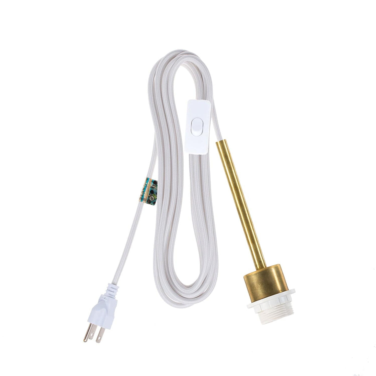 Pendulum Shade Ready Chroma Plug-In Cord Set Brass / Off White
