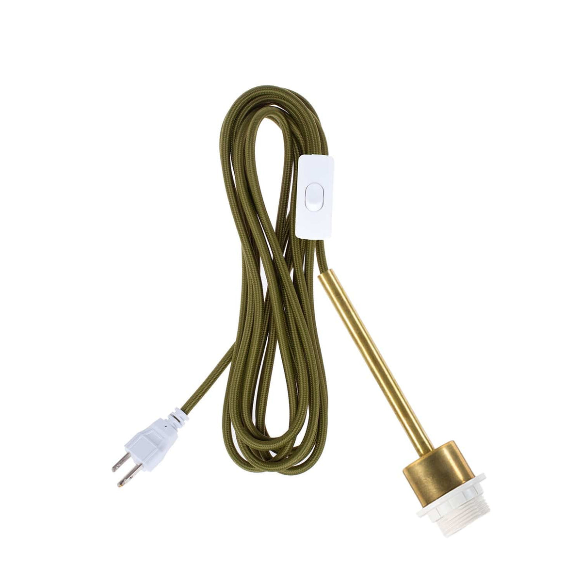 Pendulum Shade Ready Chroma Plug-In Cord Set Brass / Olive
