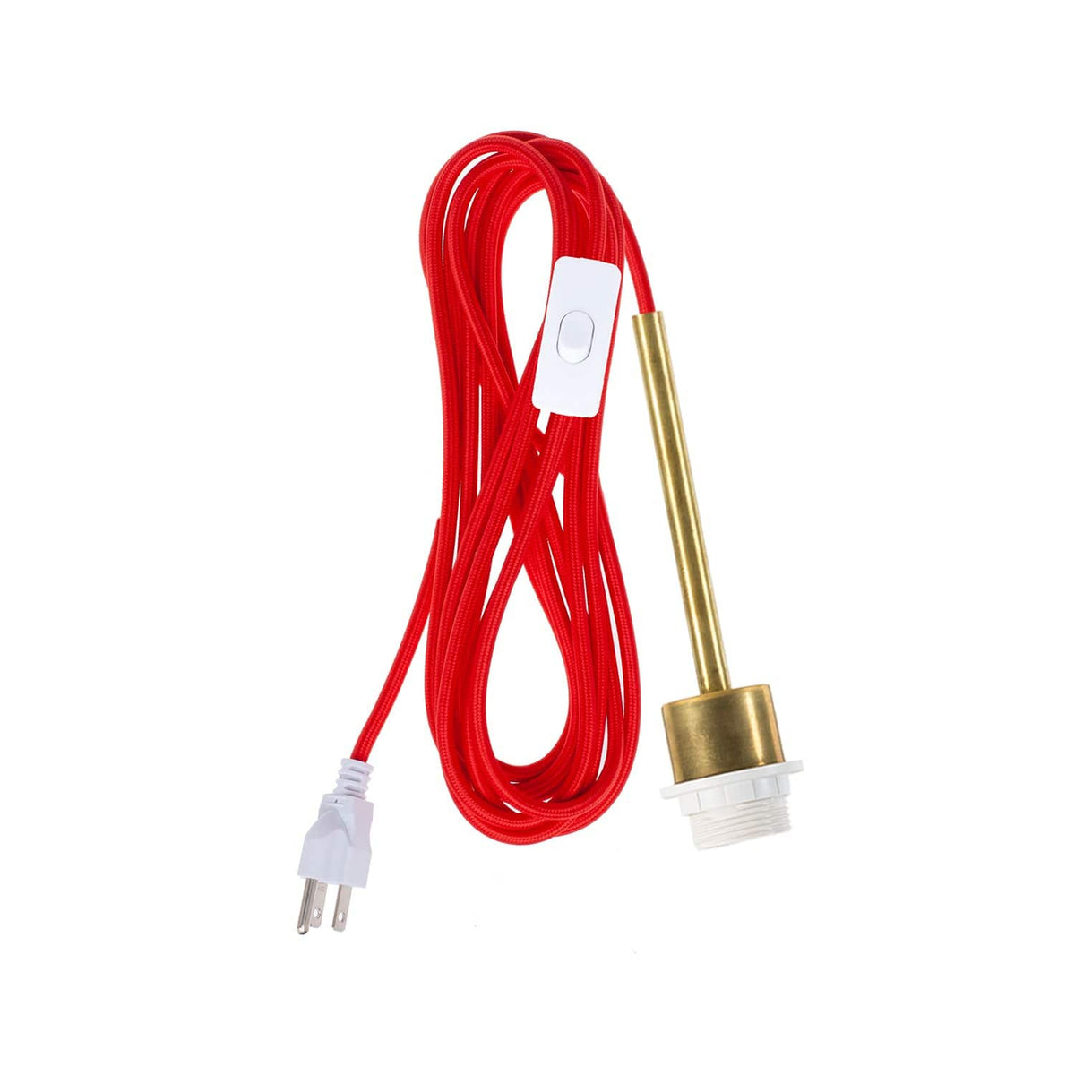 Pendulum Shade Ready Chroma Plug-In Cord Set Brass / Red