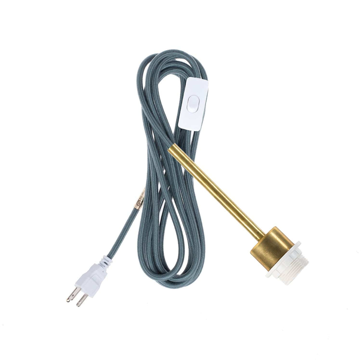 Pendulum Shade Ready Chroma Plug-In Cord Set Brass / Slate