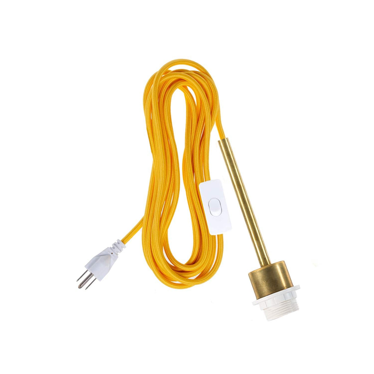 Pendulum Shade Ready Chroma Plug-In Cord Set Brass / Sunshine Yellow