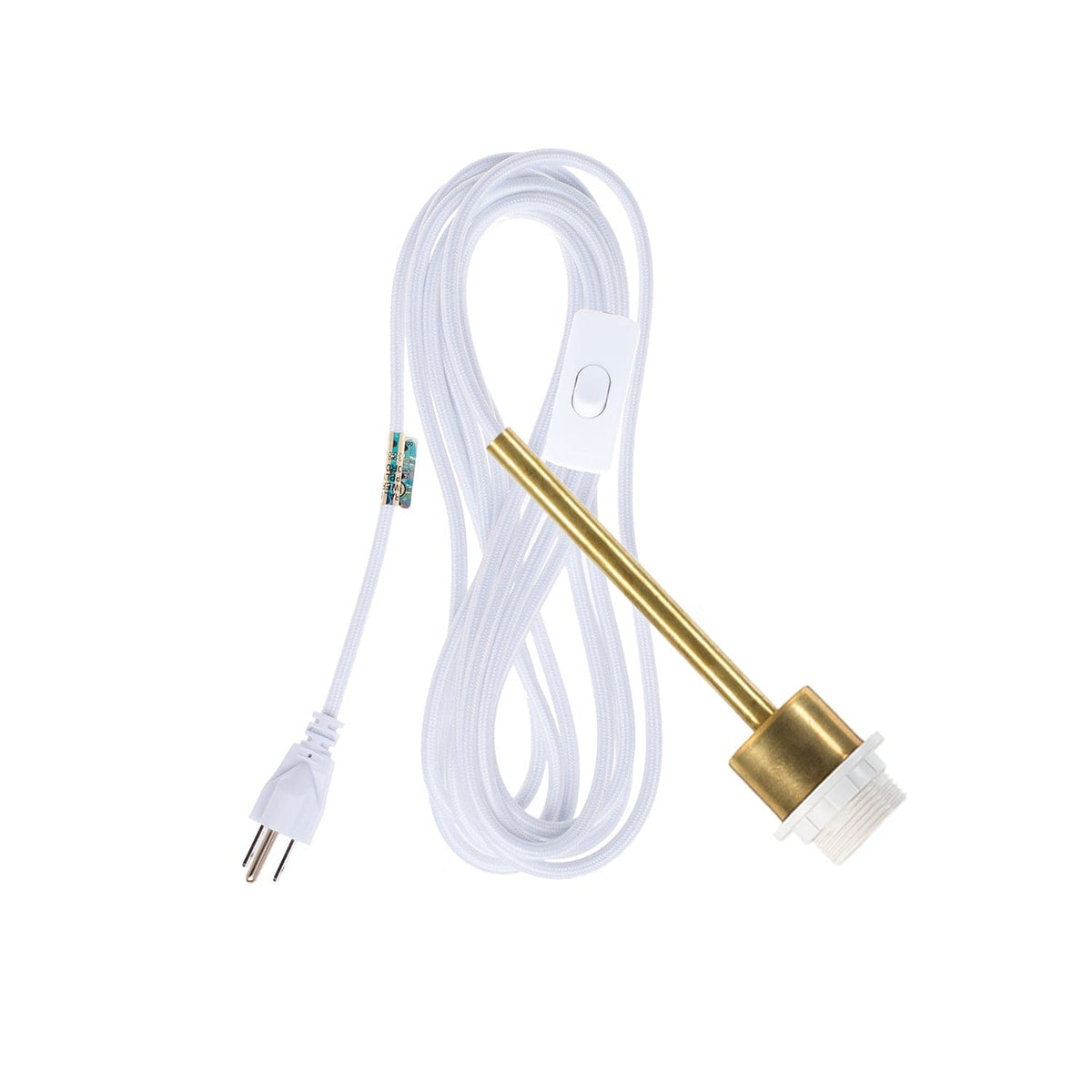 Pendulum Shade Ready Chroma Plug-In Cord Set Brass / White