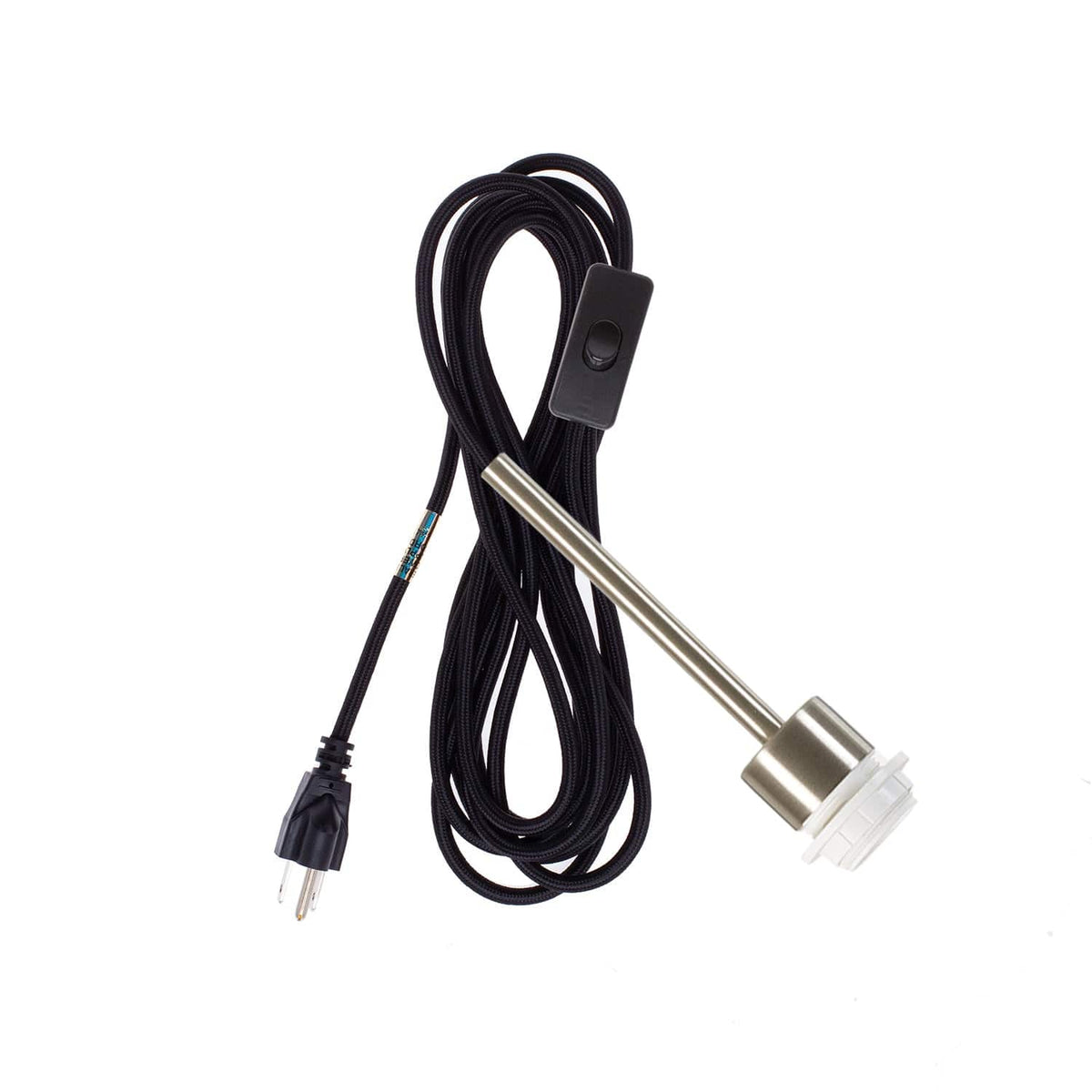 Pendulum Shade Ready Chroma Plug-In Cord Set Brushed Nickel / Black
