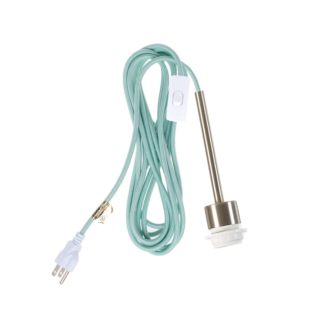 Pendulum Shade Ready Chroma Plug-In Cord Set Brushed Nickel / Eucalyptus