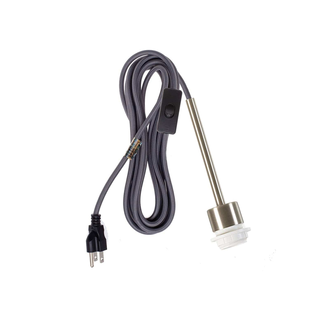 Pendulum Shade Ready Chroma Plug-In Cord Set Brushed Nickel / Gray