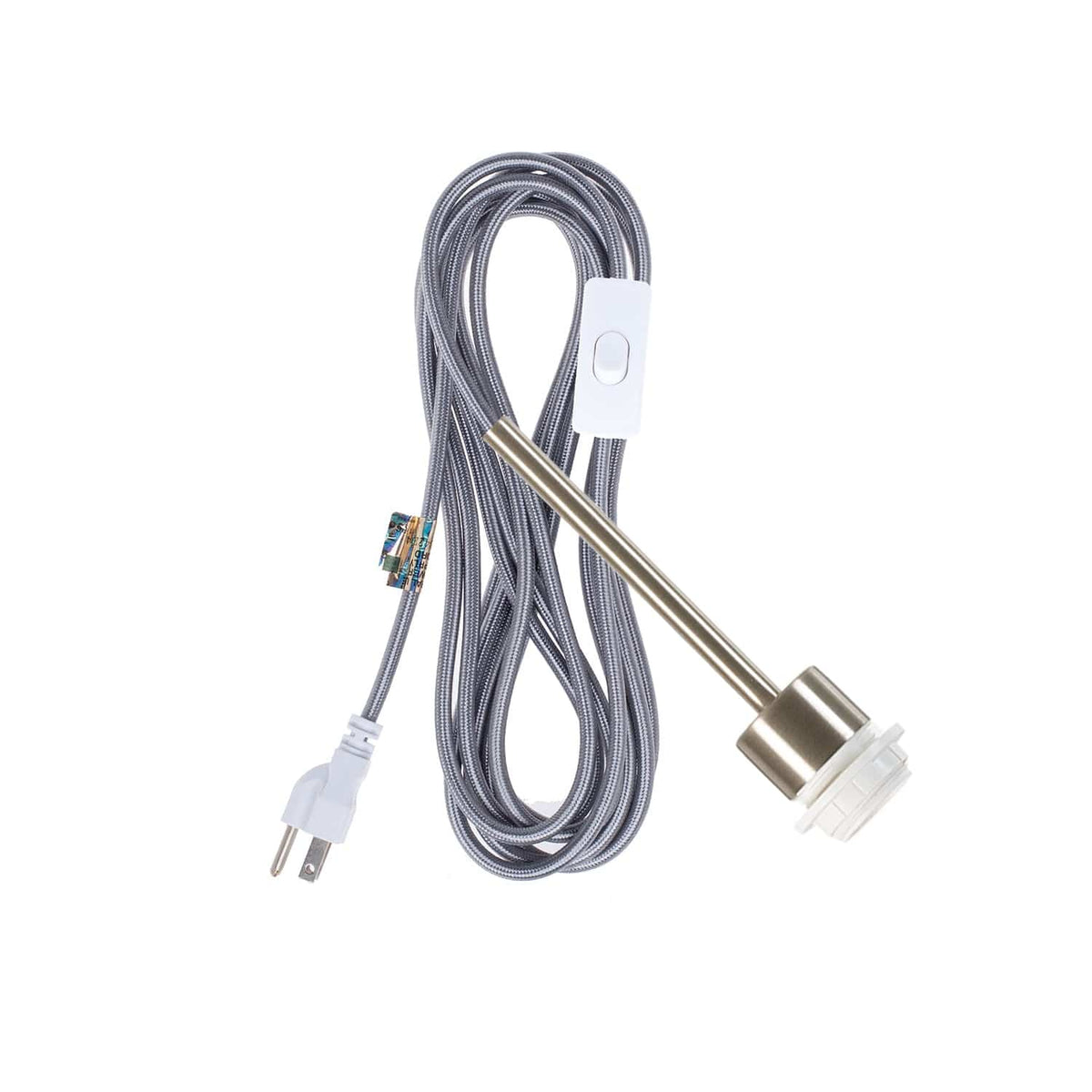 Pendulum Shade Ready Chroma Plug-In Cord Set Brushed Nickel / Gunmetal