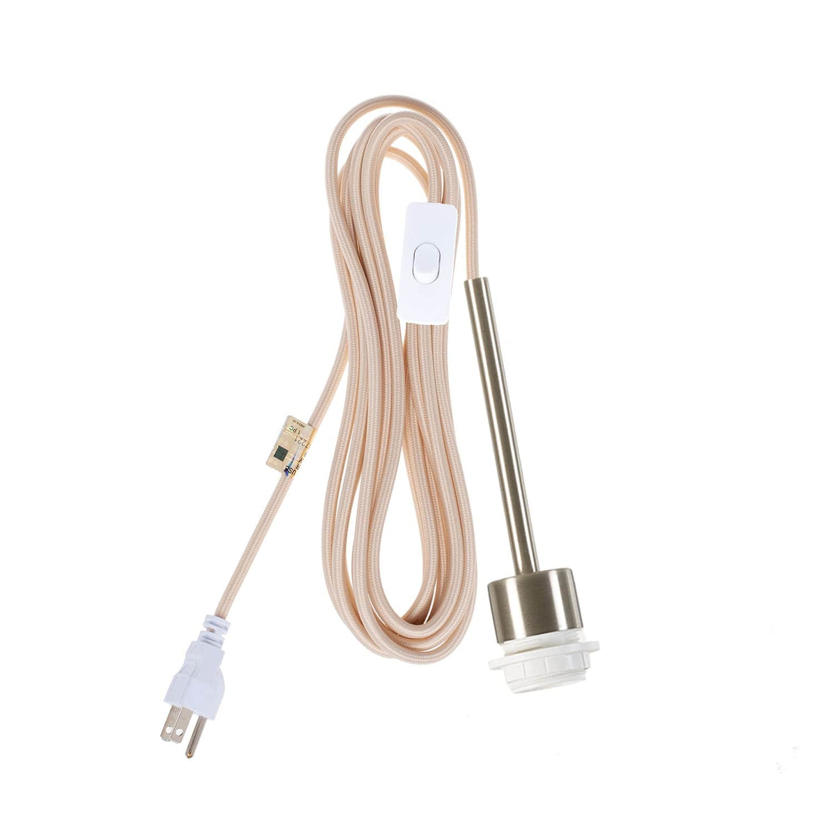 Pendulum Shade Ready Chroma Plug-In Cord Set Brushed Nickel / Ivory