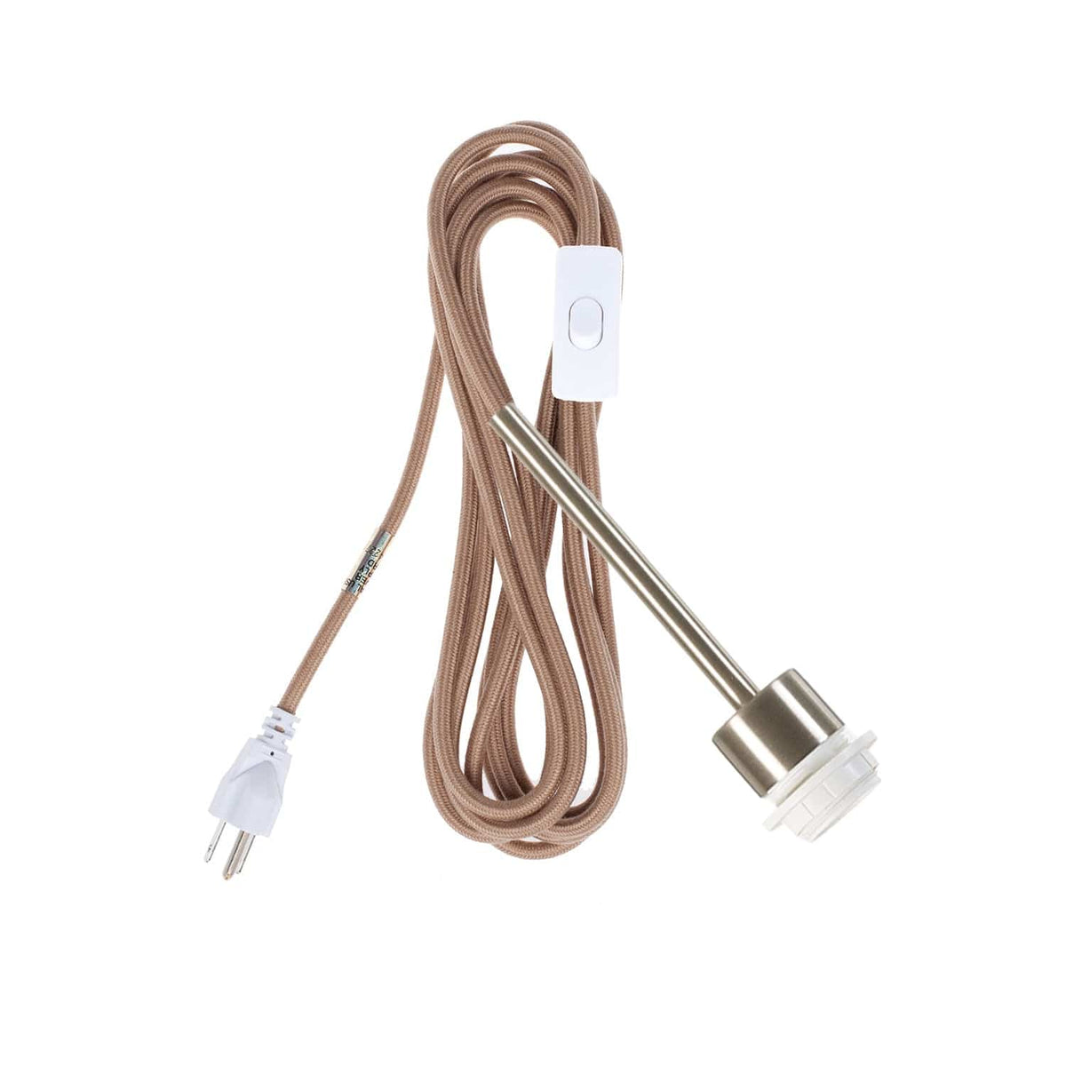 Pendulum Shade Ready Chroma Plug-In Cord Set Brushed Nickel / Latte