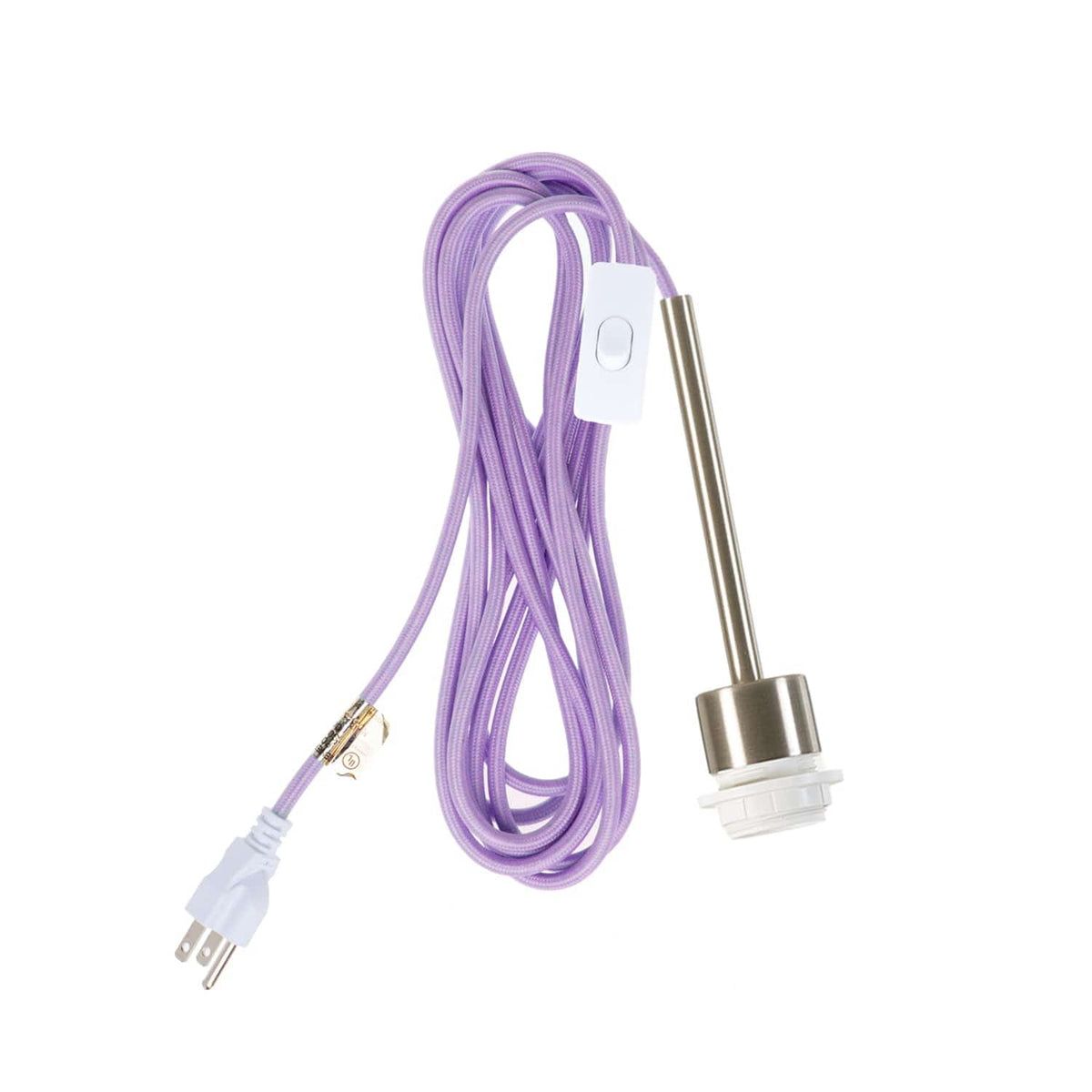 Pendulum Shade Ready Chroma Plug-In Cord Set Brushed Nickel / Lilac
