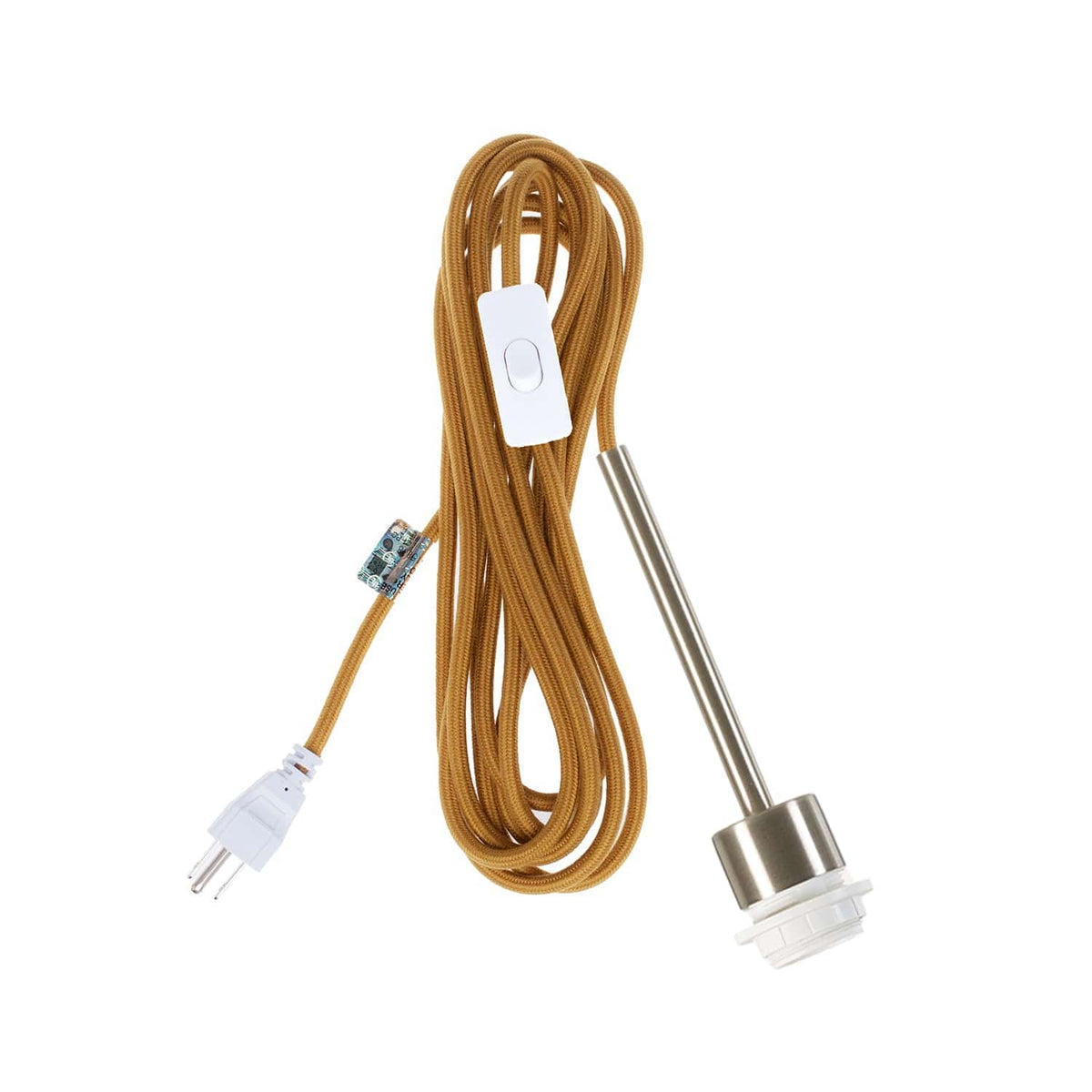 Pendulum Shade Ready Chroma Plug-In Cord Set Brushed Nickel / Ochre
