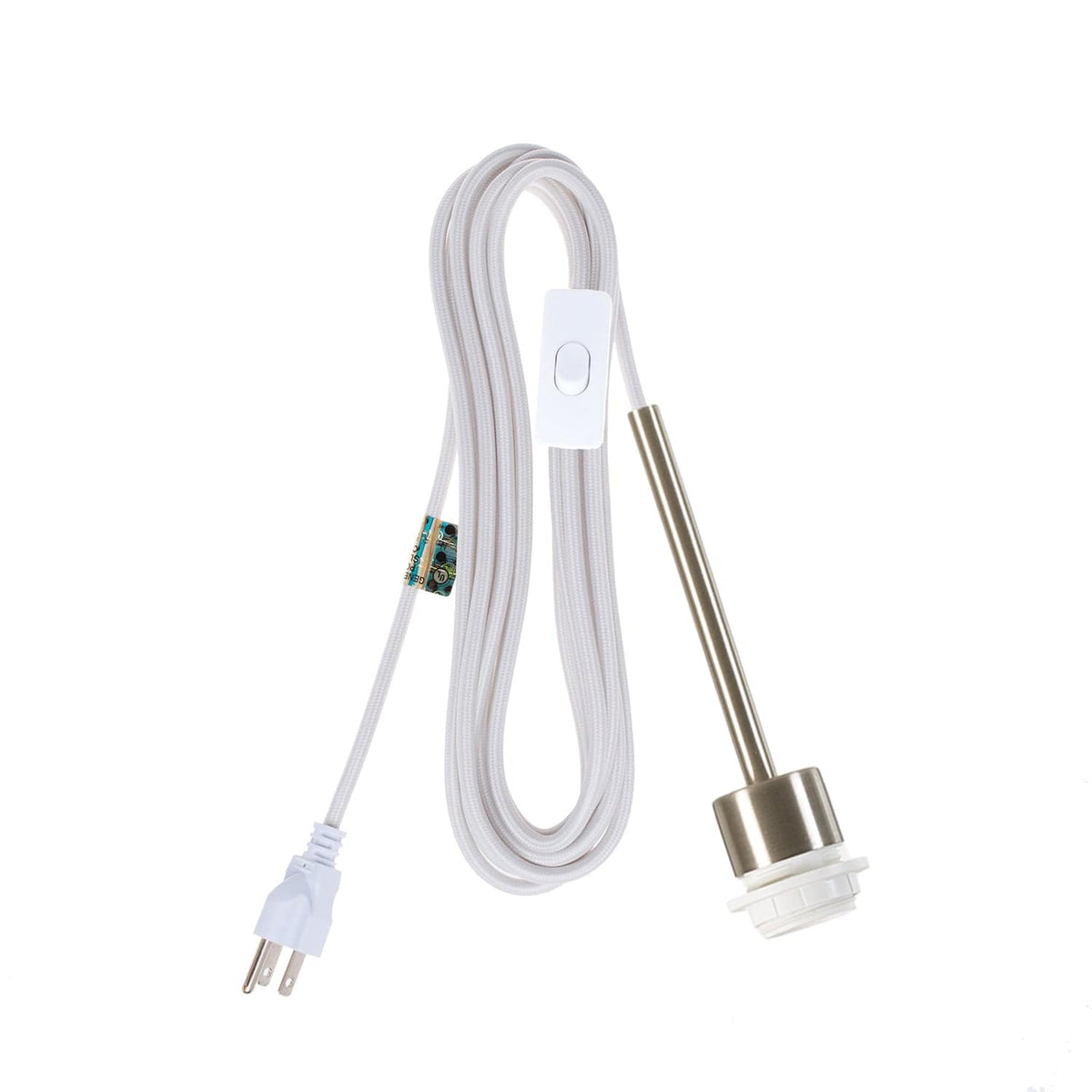 Pendulum Shade Ready Chroma Plug-In Cord Set Brushed Nickel / Off White