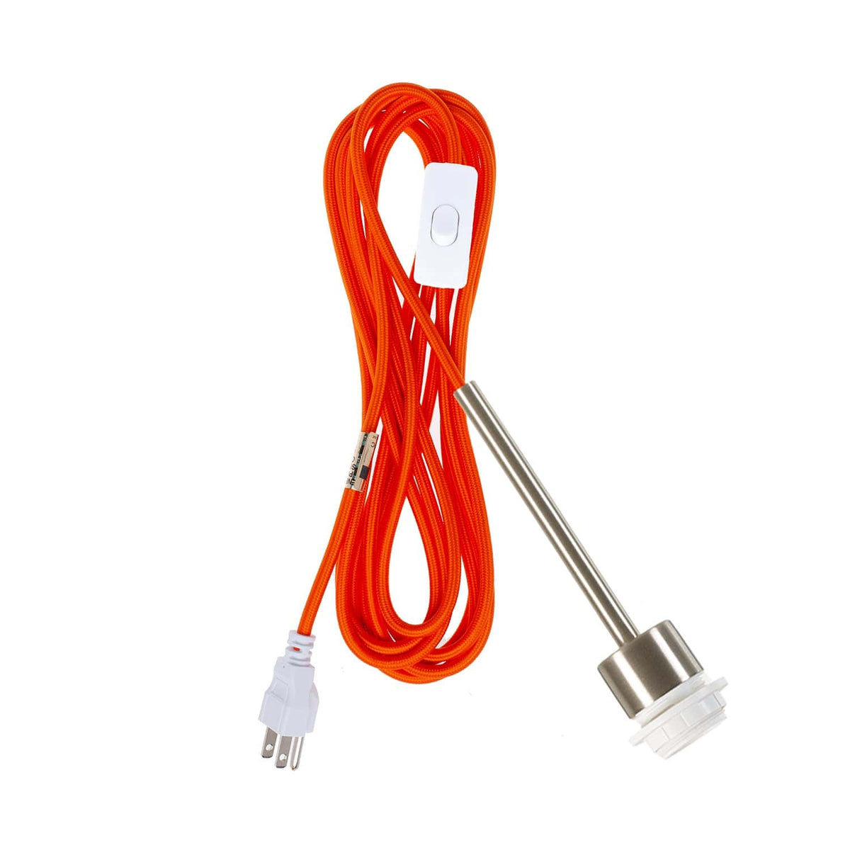 Pendulum Shade Ready Chroma Plug-In Cord Set Brushed Nickel / Orange