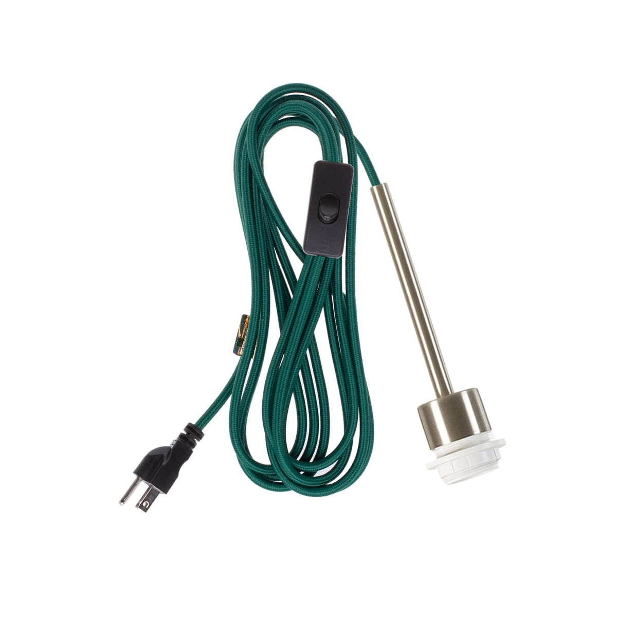 Pendulum Shade Ready Chroma Plug-In Cord Set Brushed Nickel / Pine