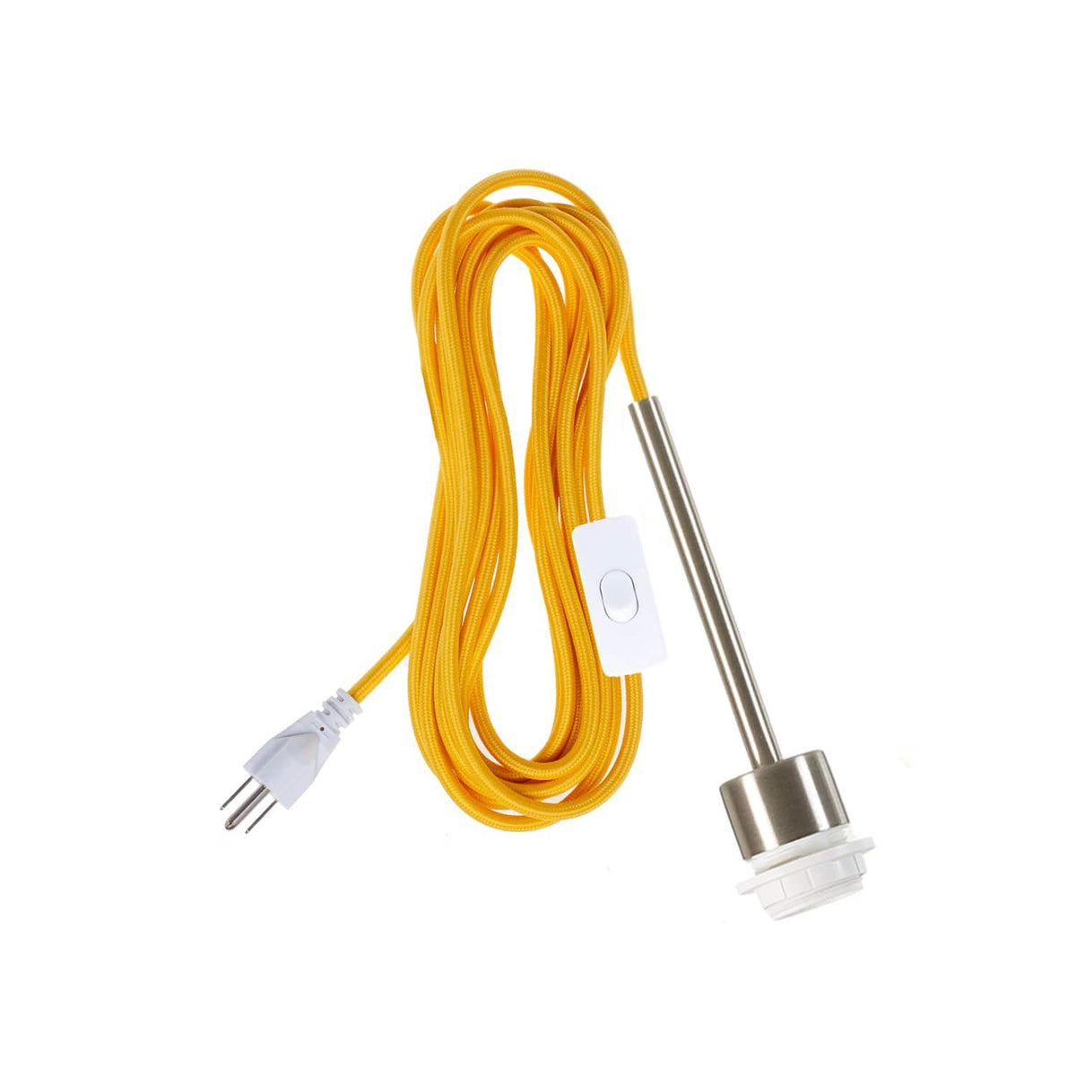 Pendulum Shade Ready Chroma Plug-In Cord Set Brushed Nickel / Sunshine Yellow
