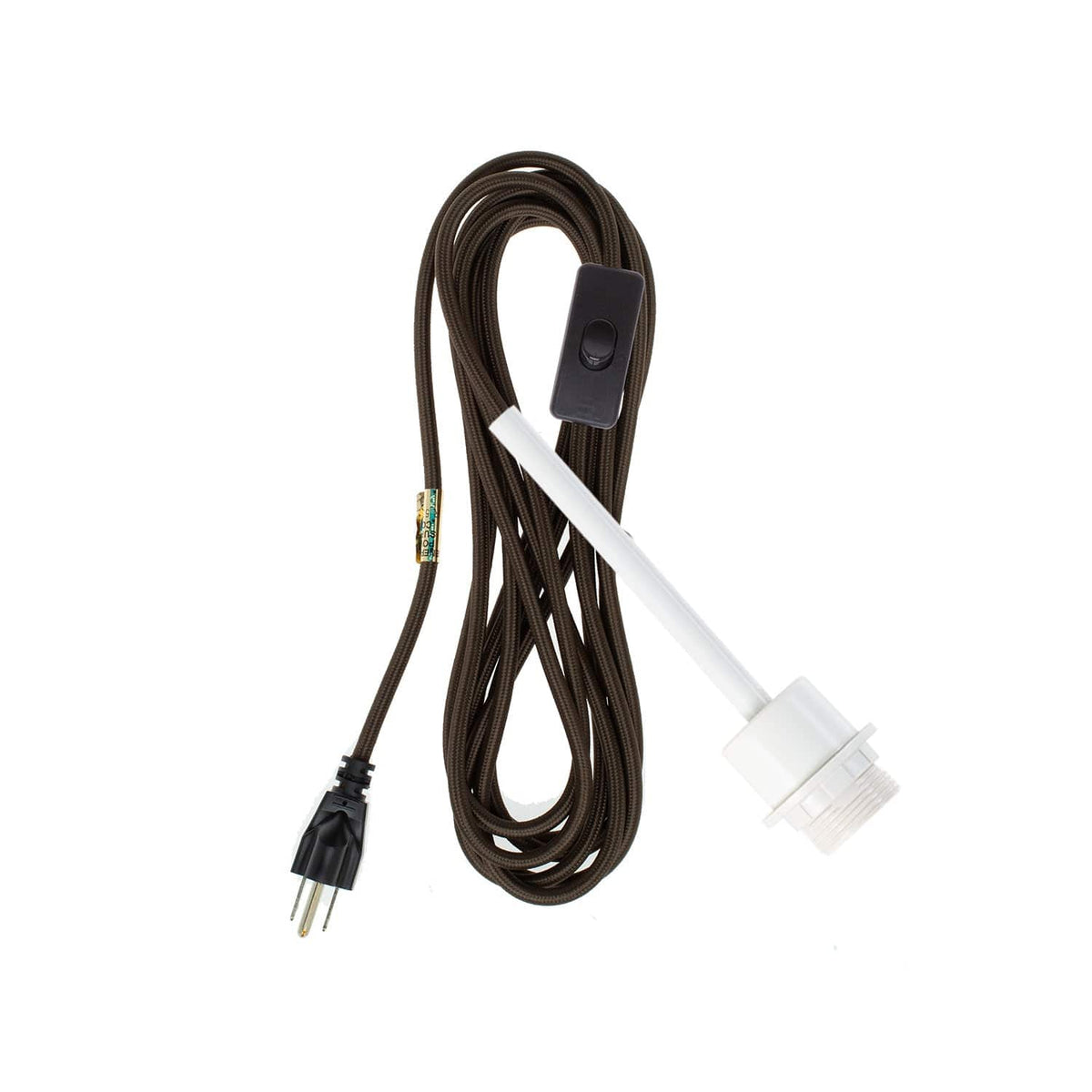 Pendulum Shade Ready Chroma Plug-In Cord Set White / Antique Brown