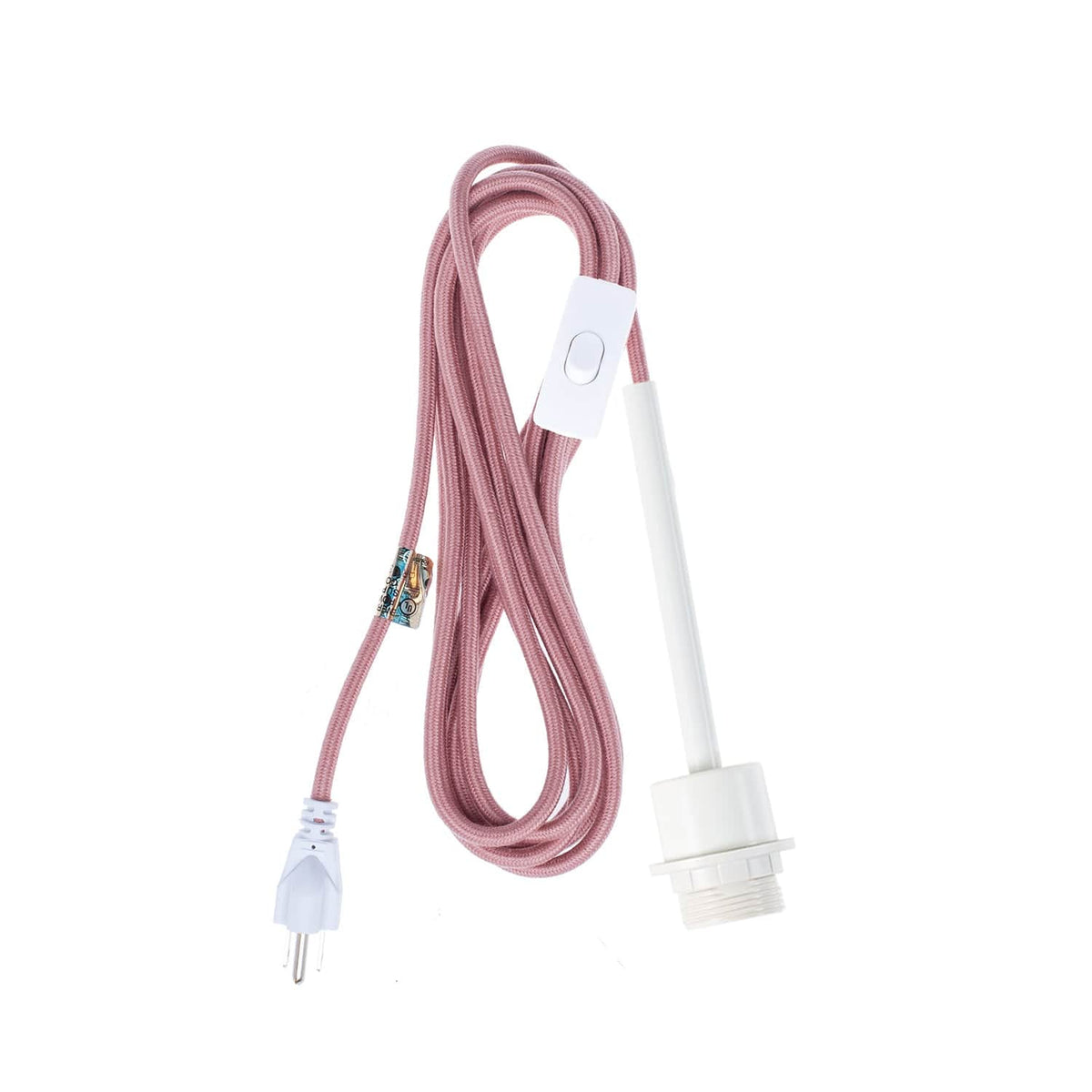Pendulum Shade Ready Chroma Plug-In Cord Set White / Cameo Pink