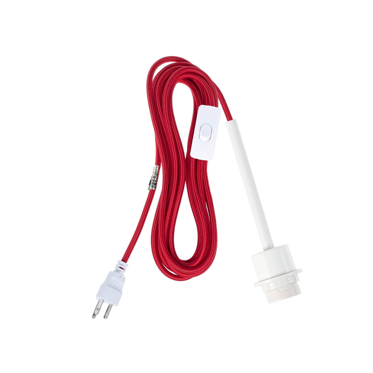 Pendulum Shade Ready Chroma Plug-In Cord Set White / Cardinal