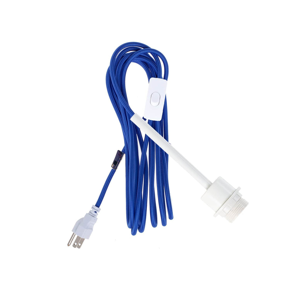 Pendulum Shade Ready Chroma Plug-In Cord Set White / Cobalt Blue