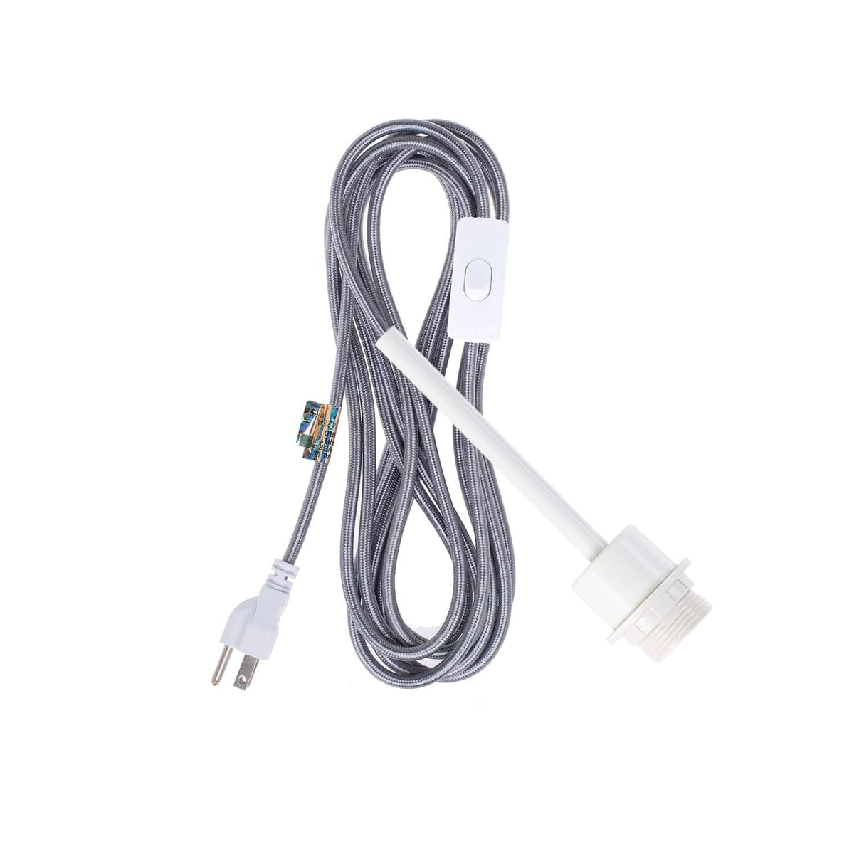 Pendulum Shade Ready Chroma Plug-In Cord Set White / Gunmetal