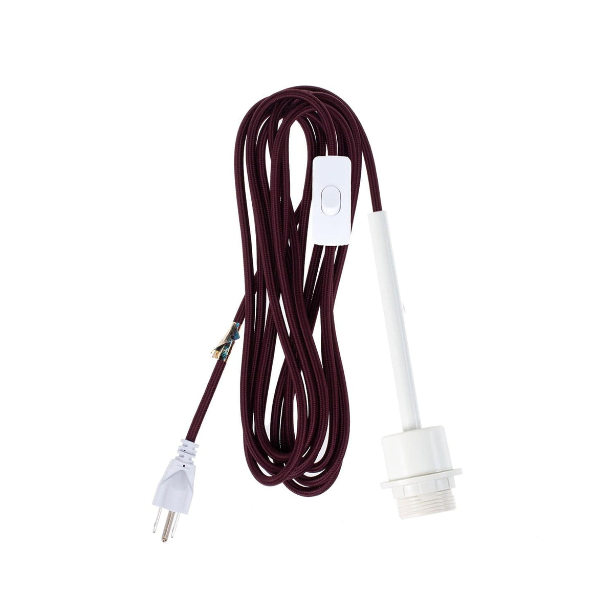 Pendulum Shade Ready Chroma Plug-In Cord Set White / Oxblood