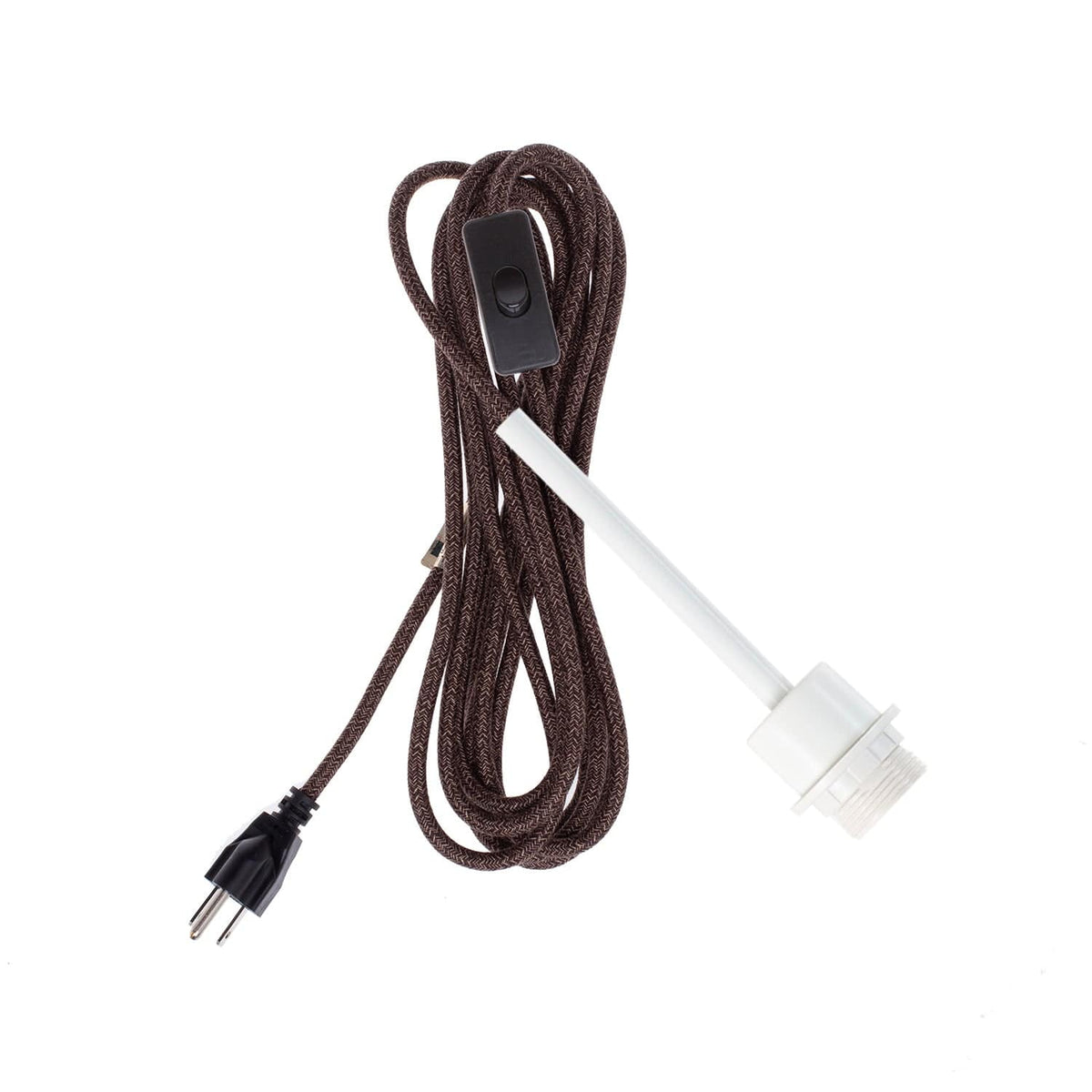 Pendulum Shade Ready Chroma Plug-In Cord Set White / Stout Mini Tweed (Cotton Blend)