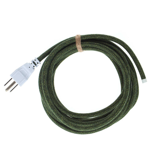 Customize: 3-Prong Power Cord Whip Avocado Mini Tweed (Cotton Blend)