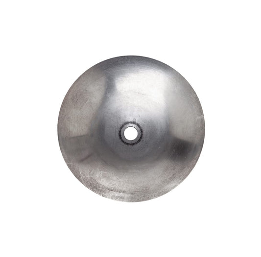 Neckless Globe Cap | 10” Raw Metal